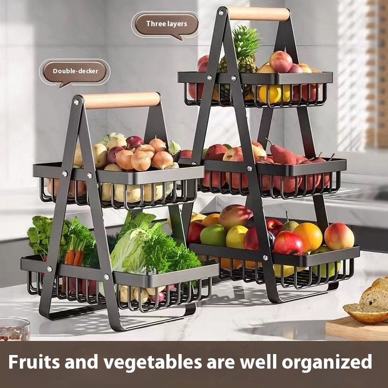Food Snacks With Iron - New 2/3 Tiers Countertop Fruit Basket