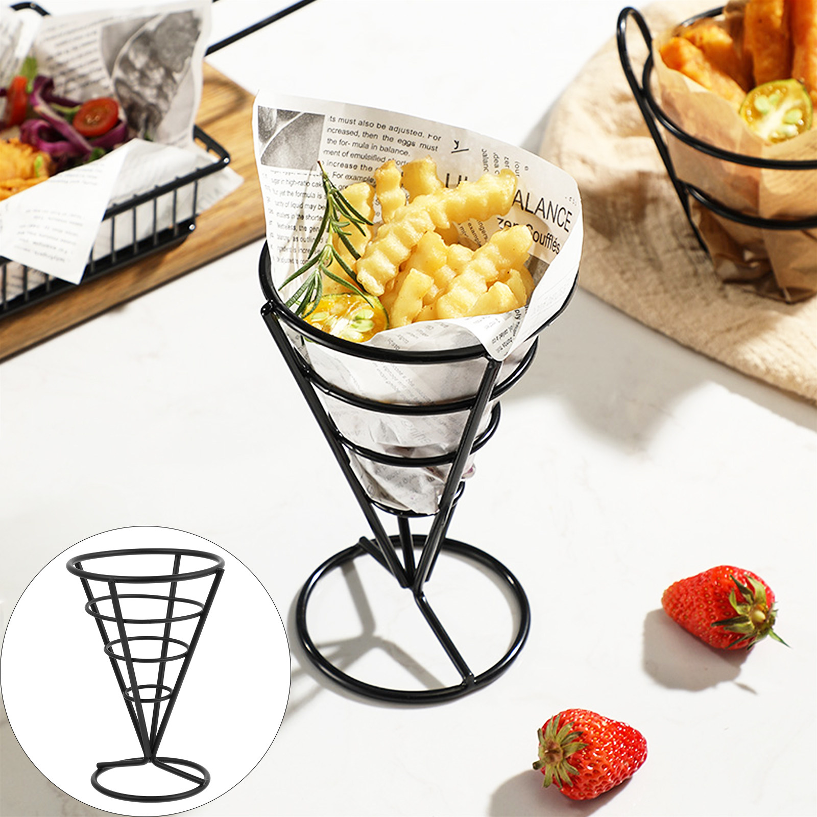 Food Snacks With Iron - 1Pcs Iron Snack Basket French Fries