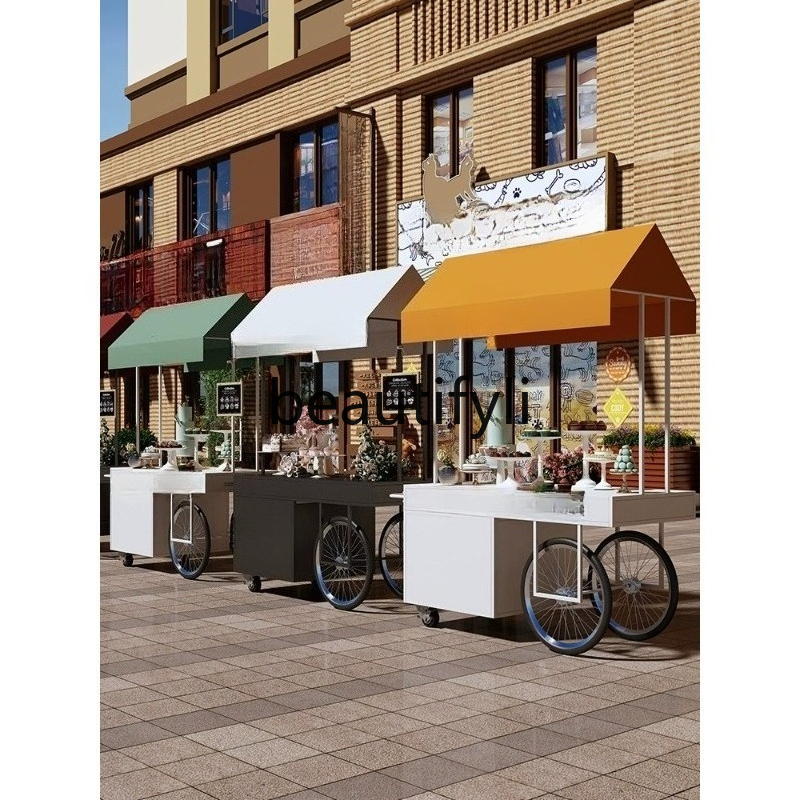 Food Snacks With Iron - Iron Art Stall Flower Cart European