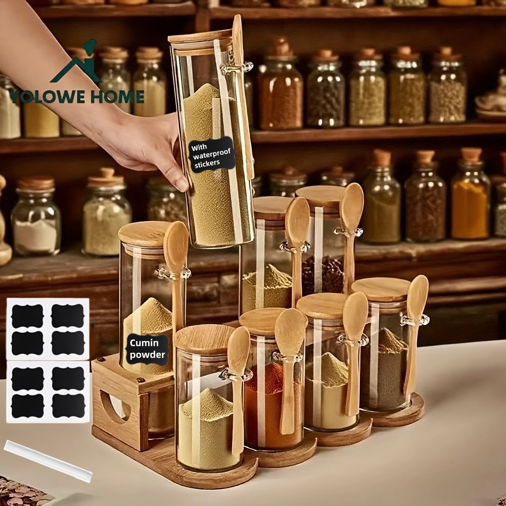 Candy Sour Strip - 8-Piece Glass Storage Container Set with