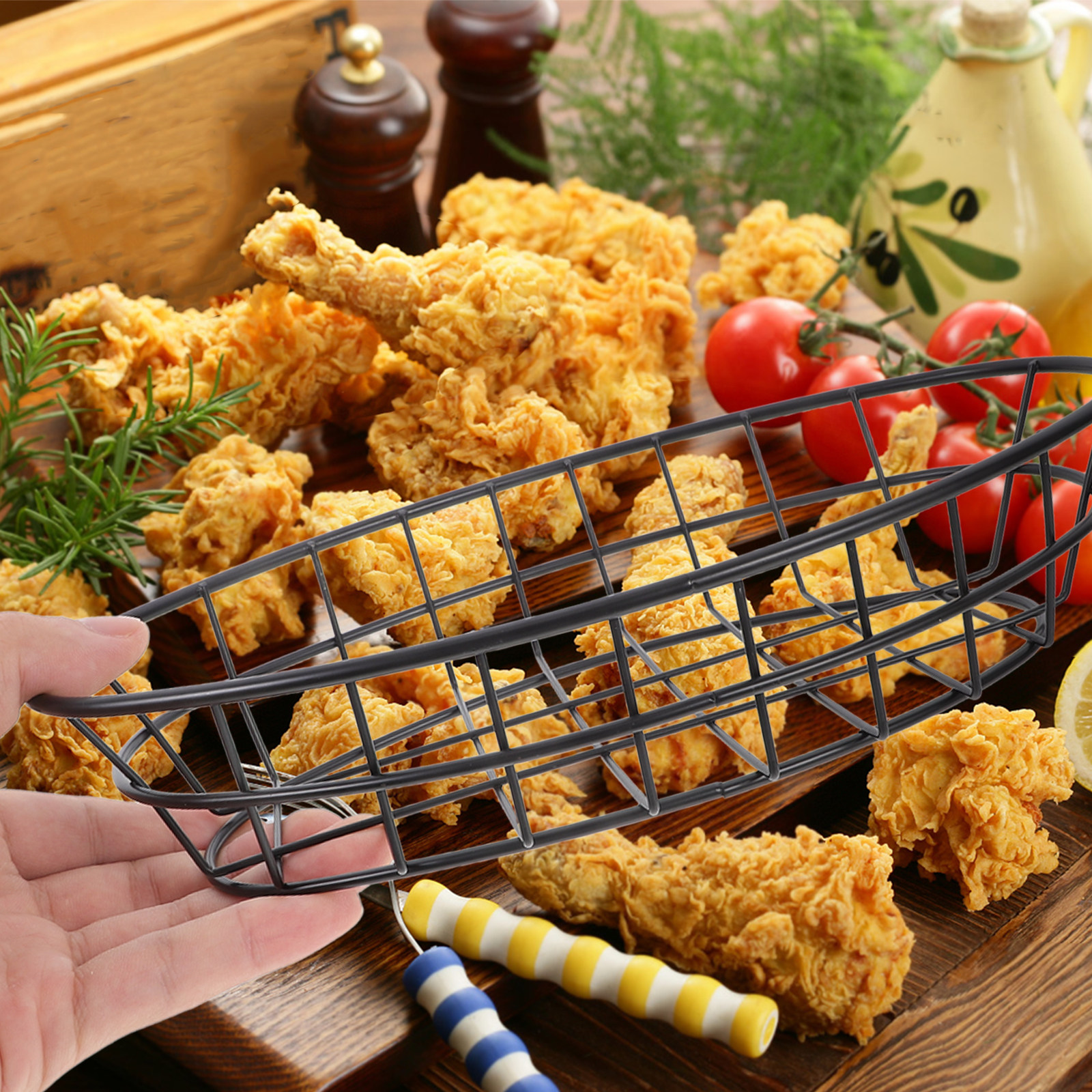 Small Snack Basket Iron Mesh O – обзор и цена Food Snacks With Iron