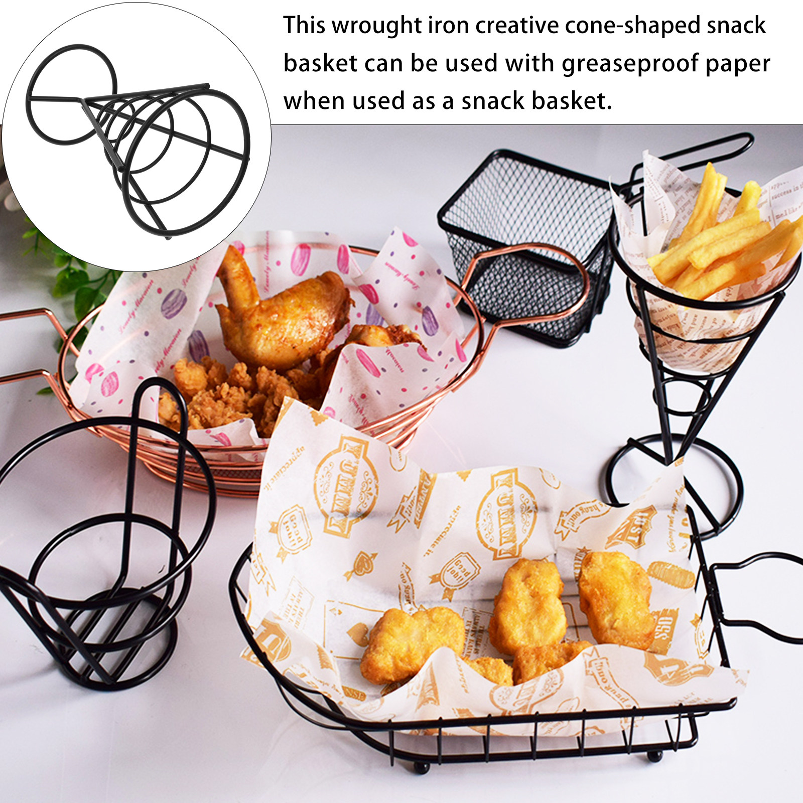 1Pcs Iron Snack Basket French  – обзор и цена Food Snacks With Iron