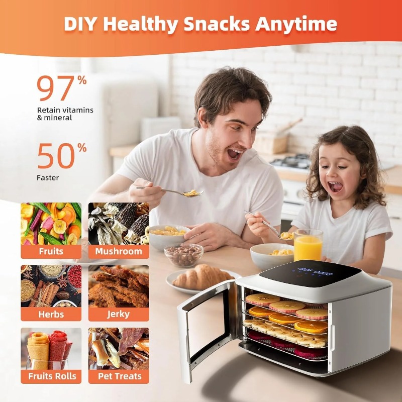 Digital Food Dehydrator - 4-Tr – обзор и цена Food Dehydrator Snacks
