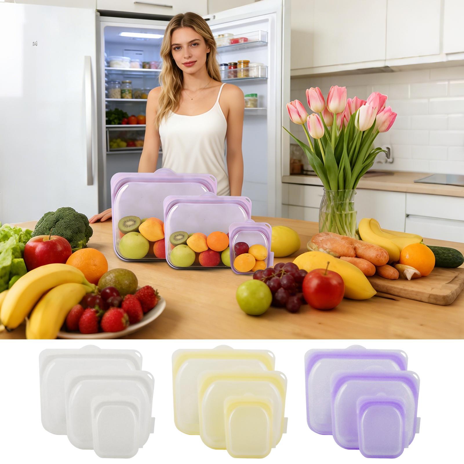 Reusable Freezer Bags 3 Pieces – обзор и цена Food Prep Snacks