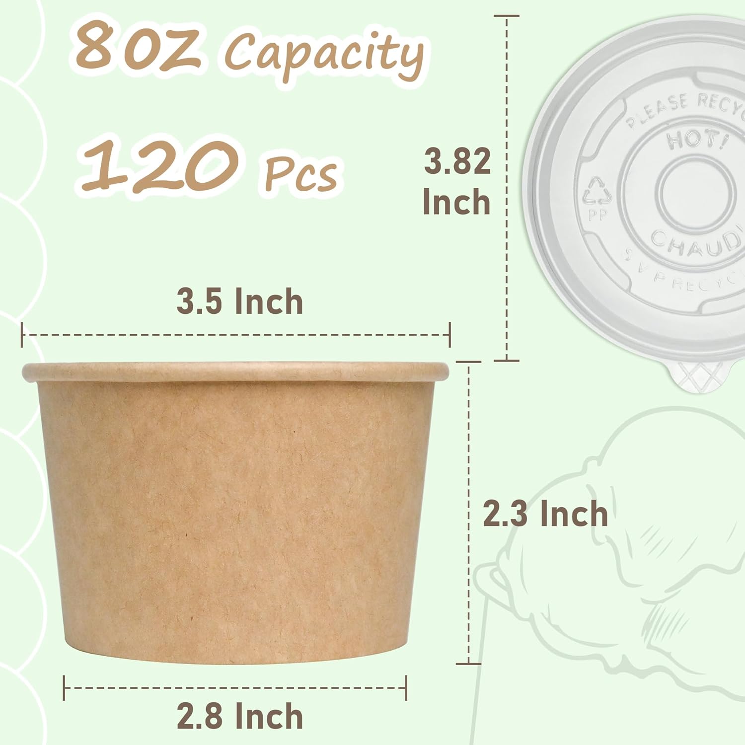 Paper Ice Cream Cups with Lids – обзор и цена Food Or Snacks