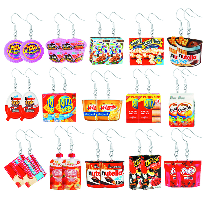 Earrings for Women 2D Acrylic  – обзор и цена Food Snacks With Iron
