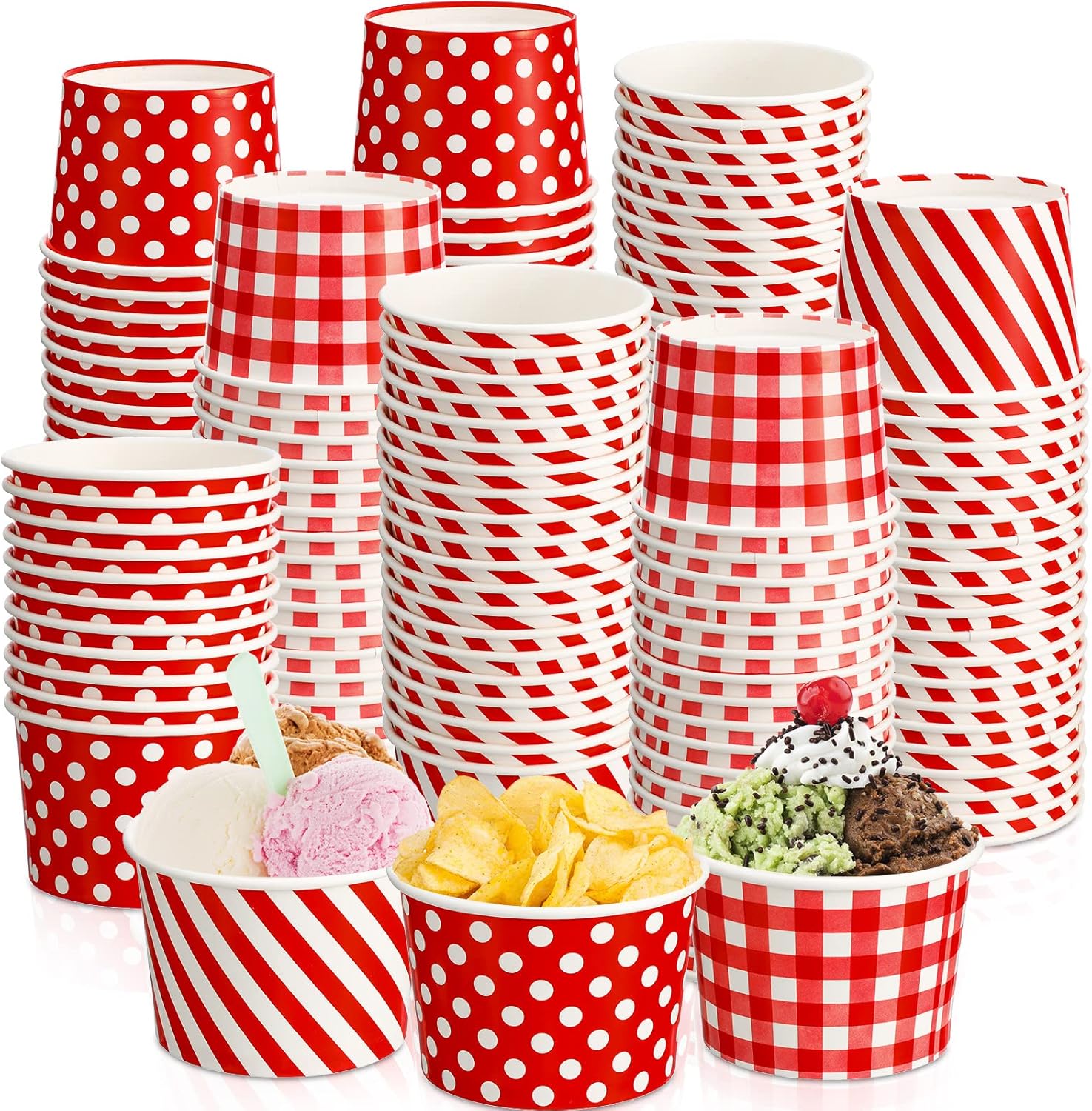120 Pack Paper Ice Cream Cups  – обзор и цена Food Or Snacks