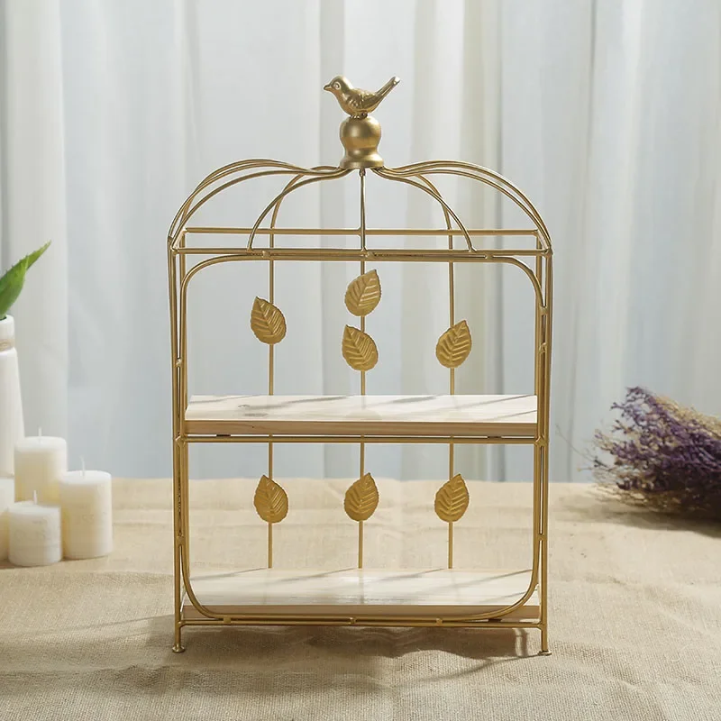 -Double Birdcage Wooden Desser – обзор и цена Food Snacks With Iron