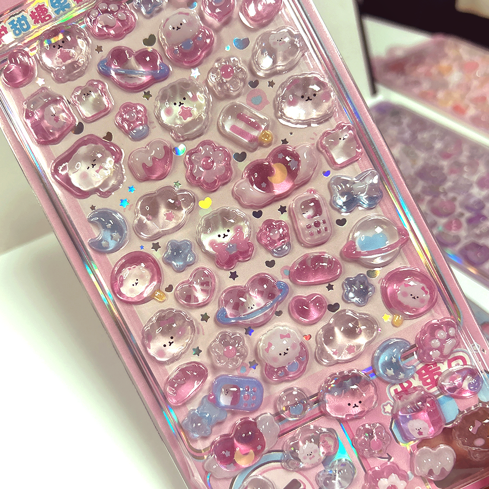 3D Puffy Stickers Crystal Drop – обзор и цена Candy Sour Strip