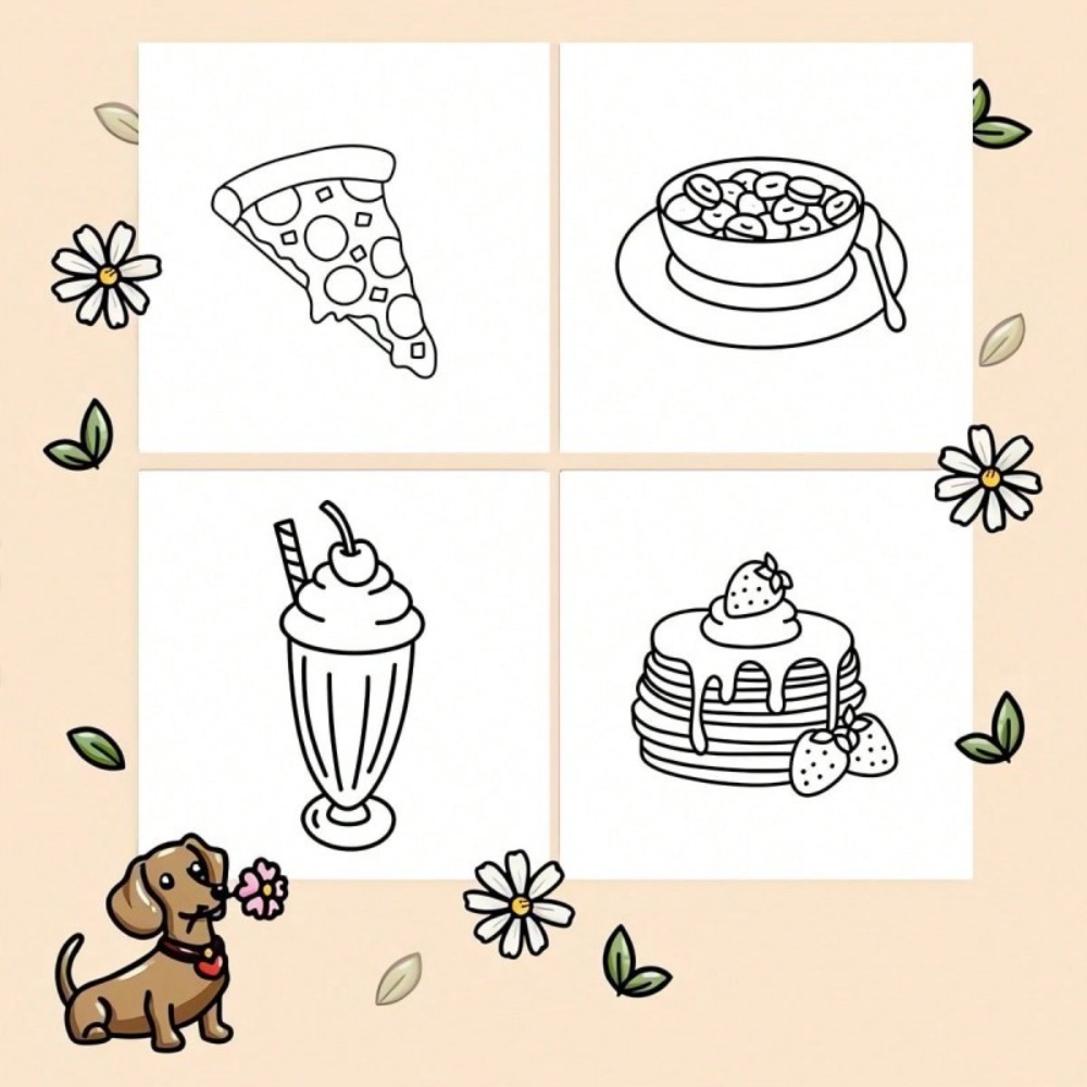 Food and Snacks Coloring Book  – обзор и цена Food And Snacks Coloring Pages