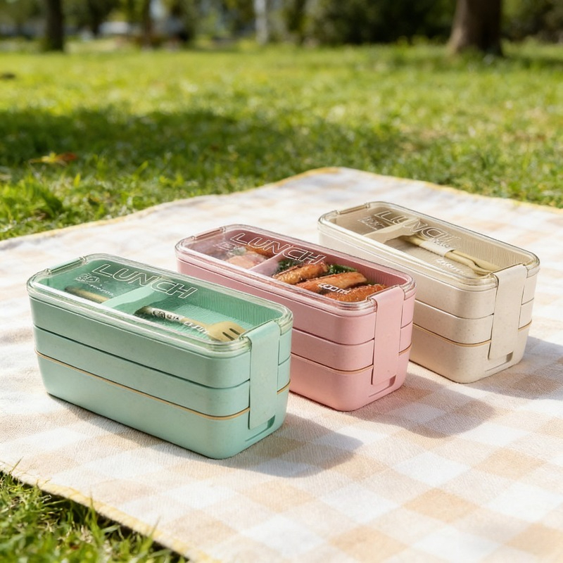 3 in 1 Wheat Straw Bento Box R – обзор и цена Food Or Snacks